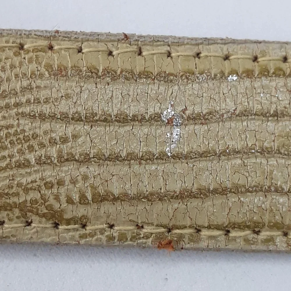 Cipriani Tan Lizard Grain Leather Belt Sz L